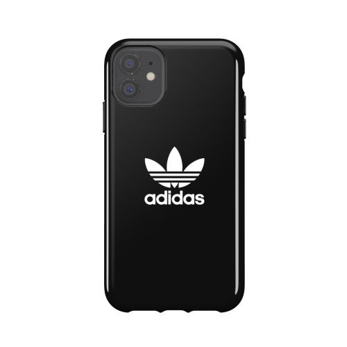 ADIDAS SNAP APPLE iPHONE 12 MINI CUSTODIA IN TPU CON LOGO A TRIFOGLIO NERO BIANCO
